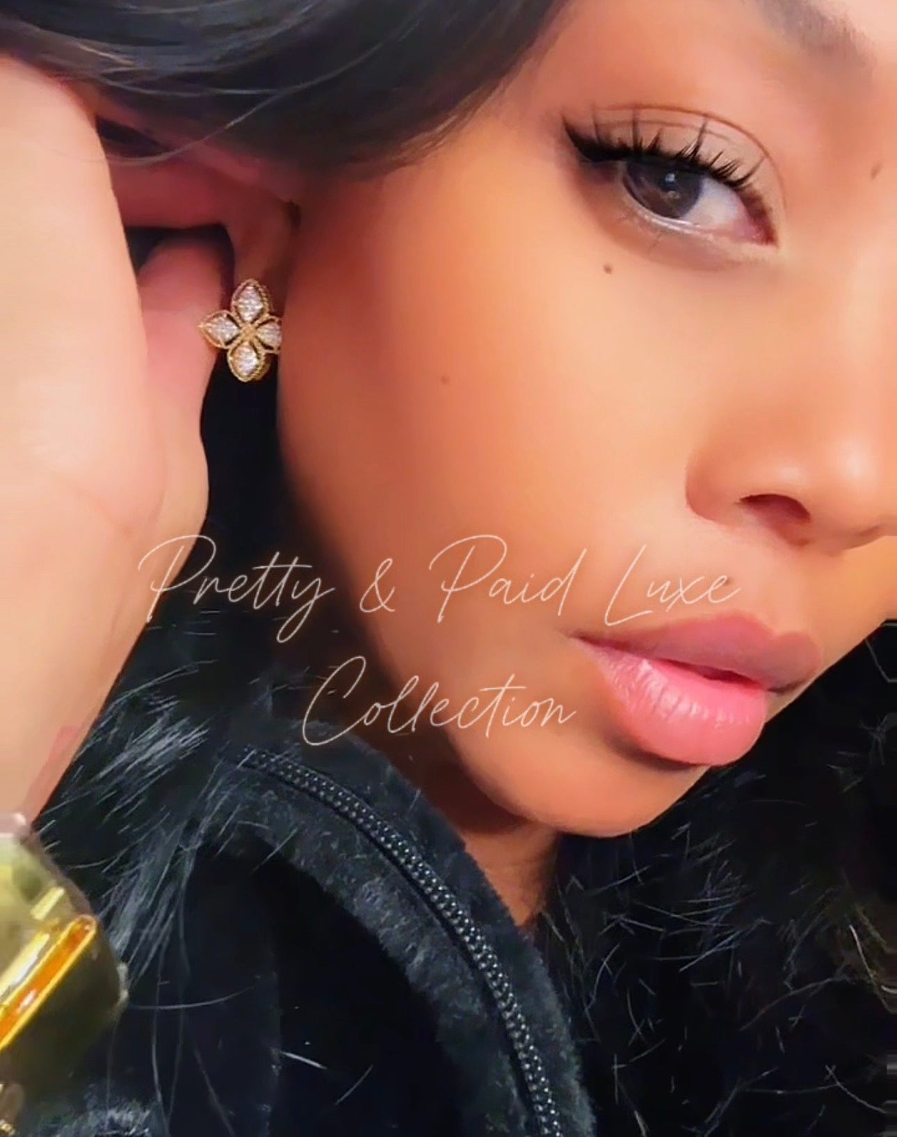 Golden Luxe Clover Studs