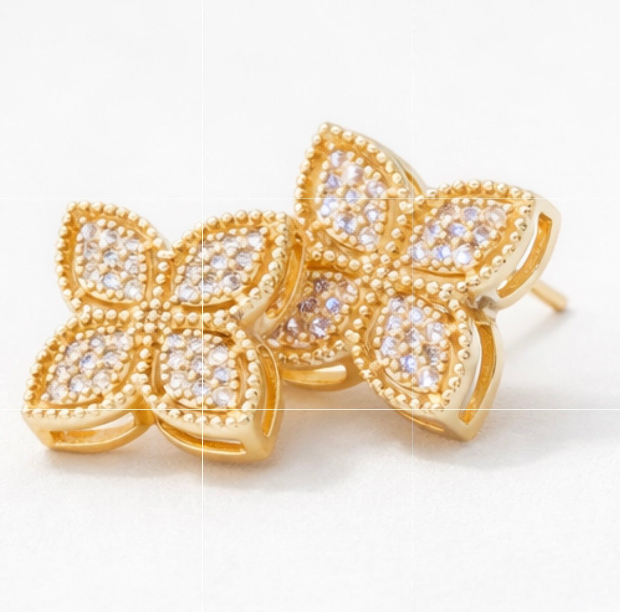 Golden Luxe Clover Studs