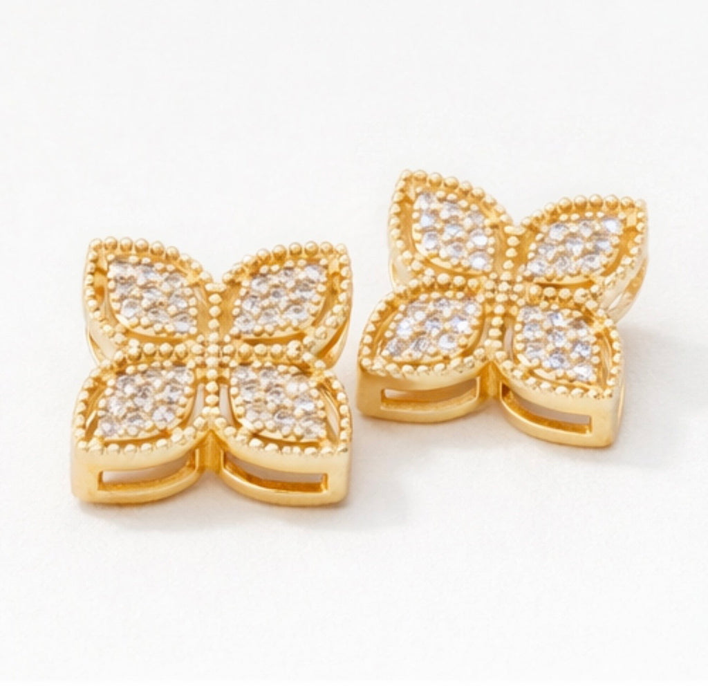 Golden Luxe Clover Studs