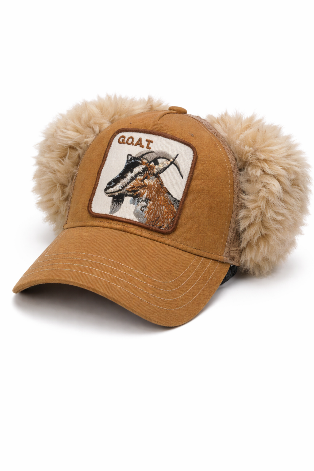 GOAT Faux Fur Trucker Hat